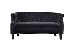 Samt Sofa schwarz